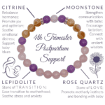 Postpartum “Ray of Sunshine” Bracelet | Citrine, Rose Quartz, Moonstone, Lepidolite | Breastfeeding Side Reminder