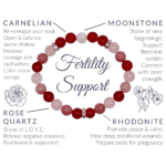 Fertility “Seed of Hope” Bracelet | Carnelian, Rhodonite, Moonstone, Rose Quartz